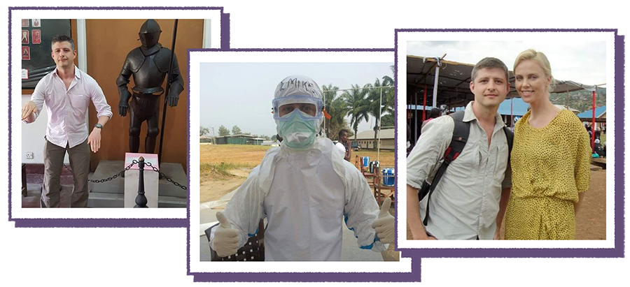 photos of Dr. Drusano working global health