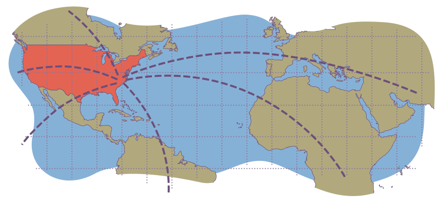 map illustration of international locum tenens in New Zealand